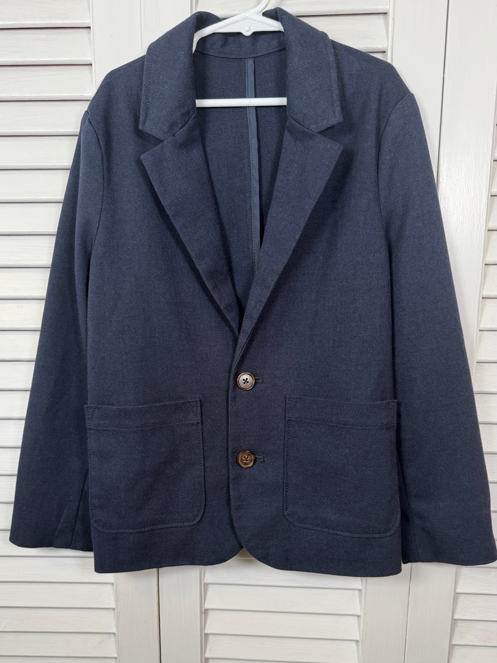 Old Navy Boys Twill Dark Navy Two-Button Blazer Size 8